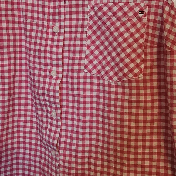 Tommy Hilfiger Pink Gingham Button Down Shirt - Picture 4 of 5